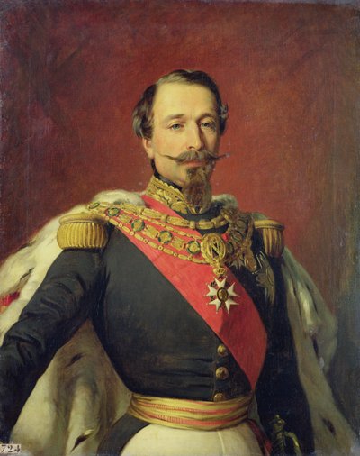 Portrait of Emperor Louis Napoleon III, after the original painting by Francois Xavier Winterhalter, 1853 by Auguste Boulard